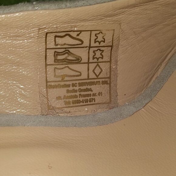 Benvenuti Calzatyre‎ Italiane gray suede peep toe heels size 37 - Picture 6 of 12